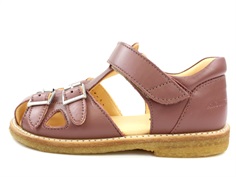 Angulus sandal plum with buckles and velcro